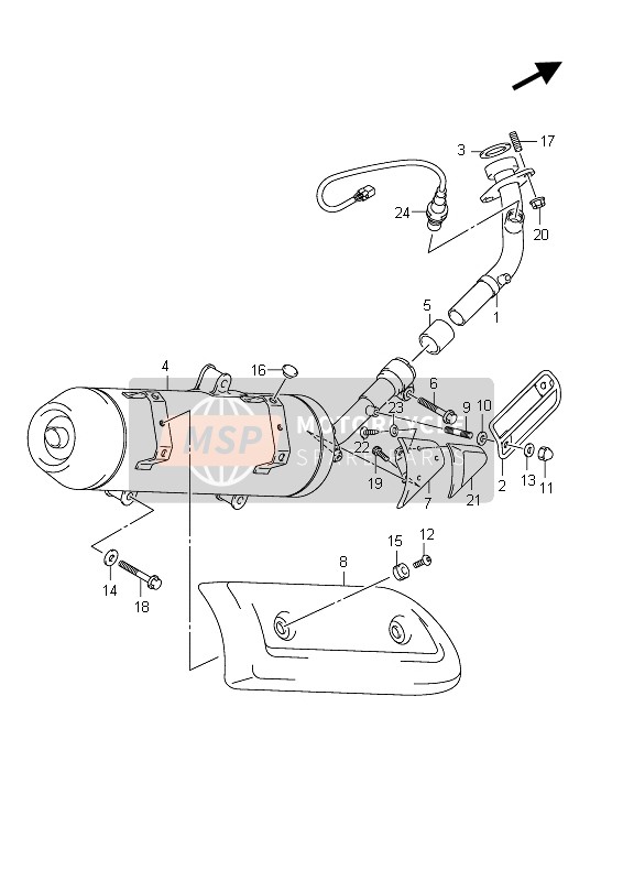 Suzuki UX150 SIXTEEN 2011 Silenziatore per un 2011 Suzuki UX150 SIXTEEN